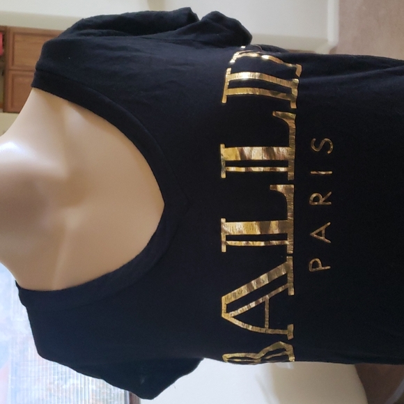 "Ballin Paris" xs cap sleeve back shredded cut outs - Picture 5 of 5